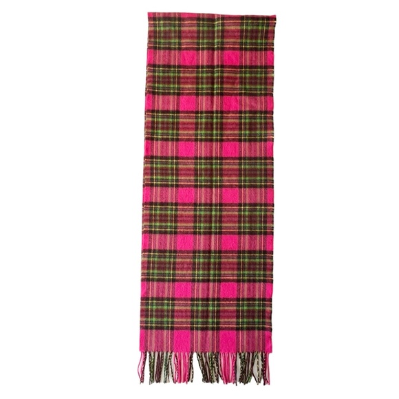 Made in Germany Cashmere Plaid Fringe Scarf - Picture 4 of 8